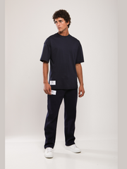 Organic cotton double knit pants - open leg - straight fit